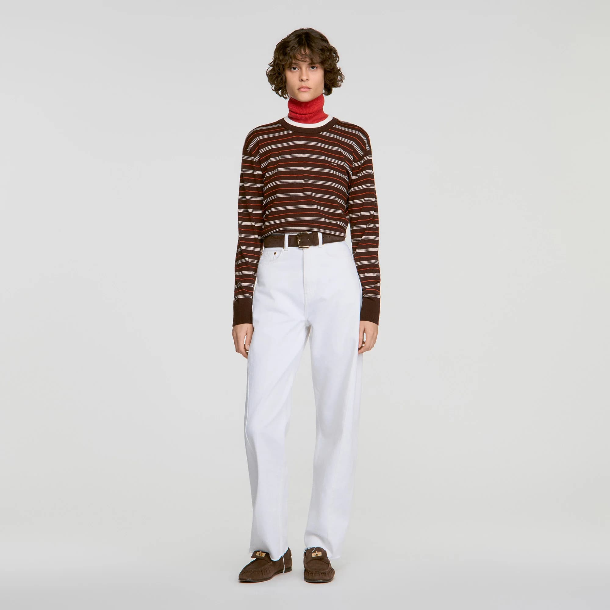Pull en laine à rayures