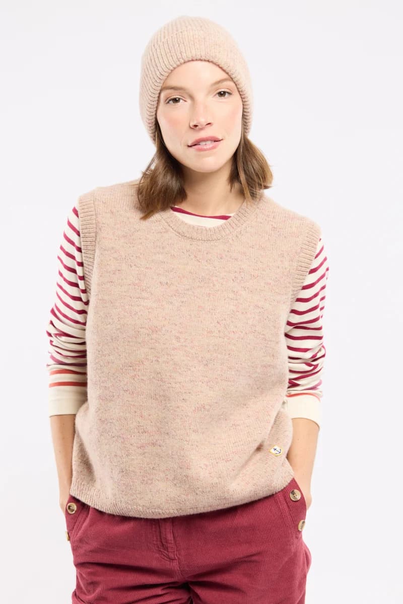 Pull sans manche Héritage - laine