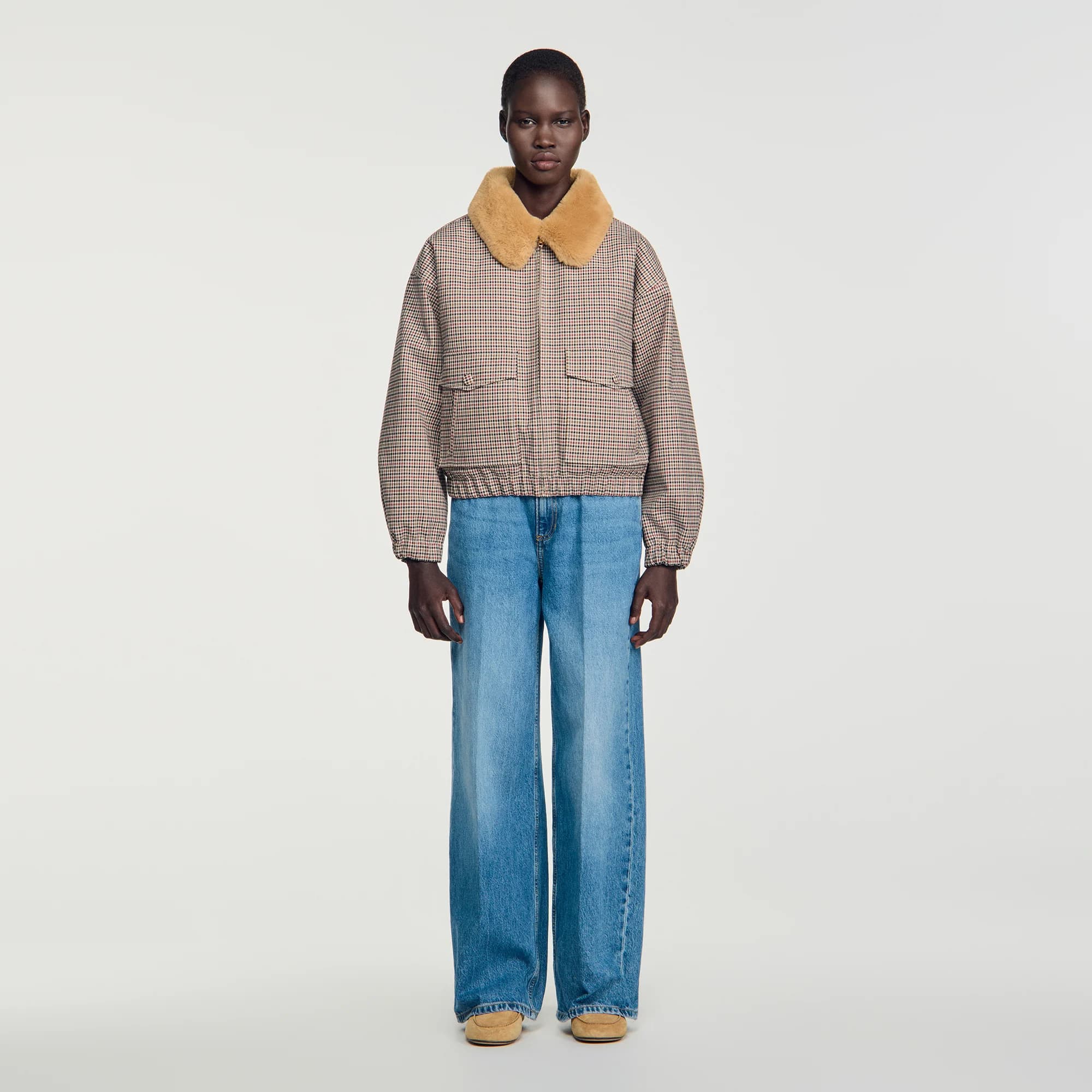 Manteau doublé fausse fourrure