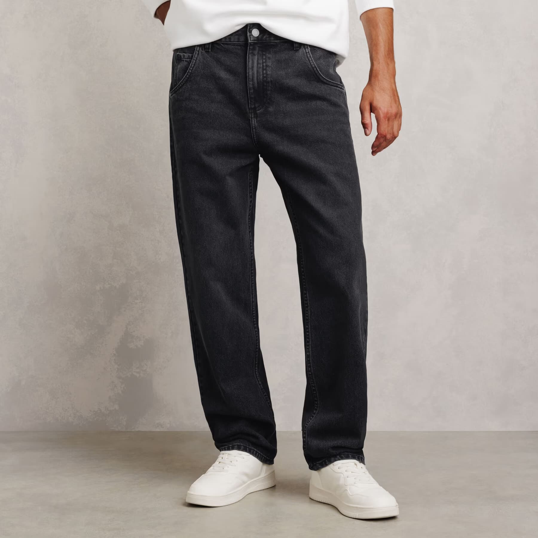 Jean loose 100% coton Noir