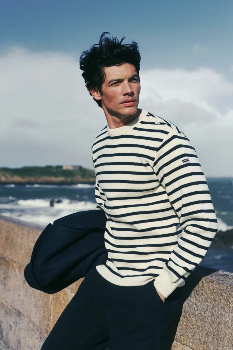 Pull marin rayé Fouesnant - laine