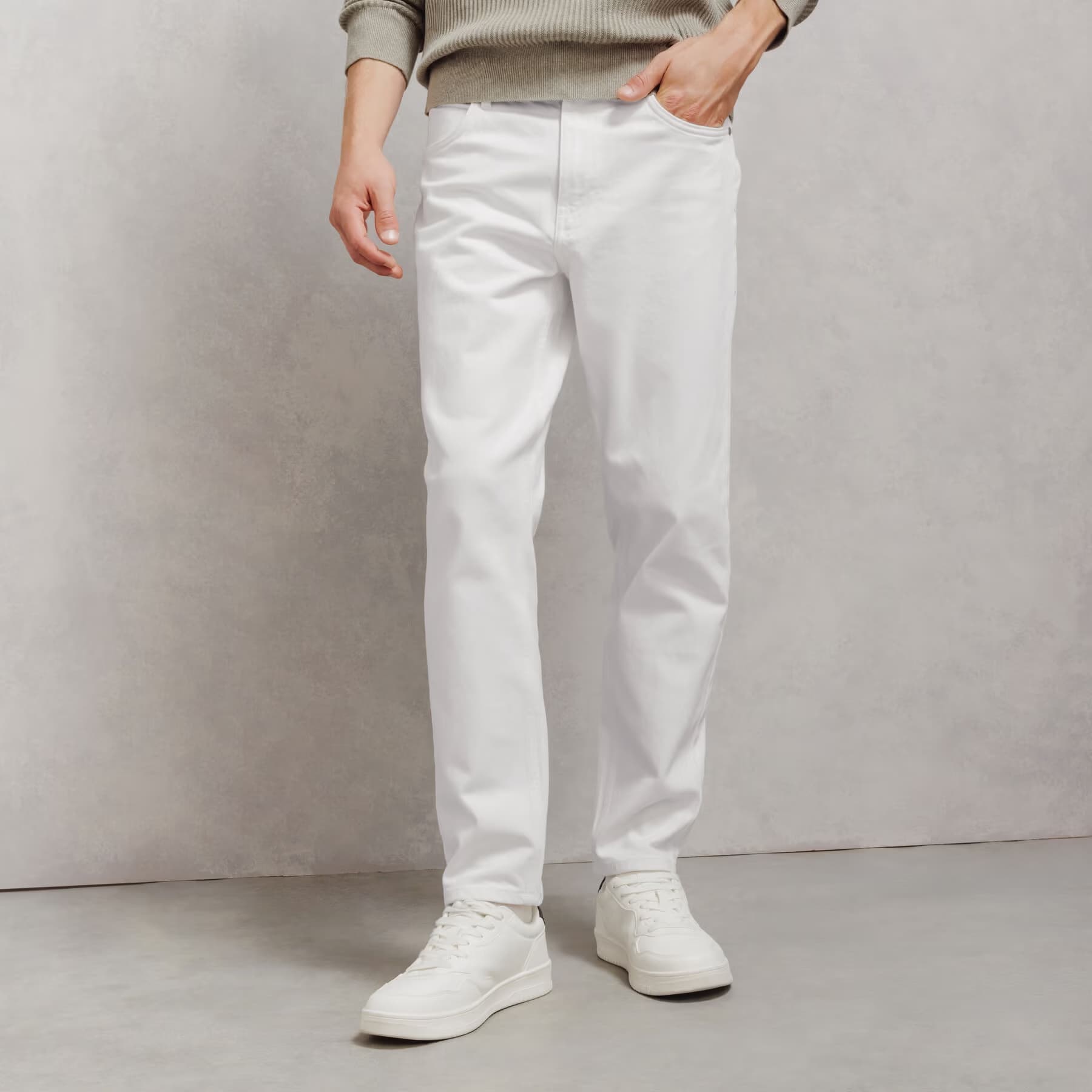 Jean tapered Blanc