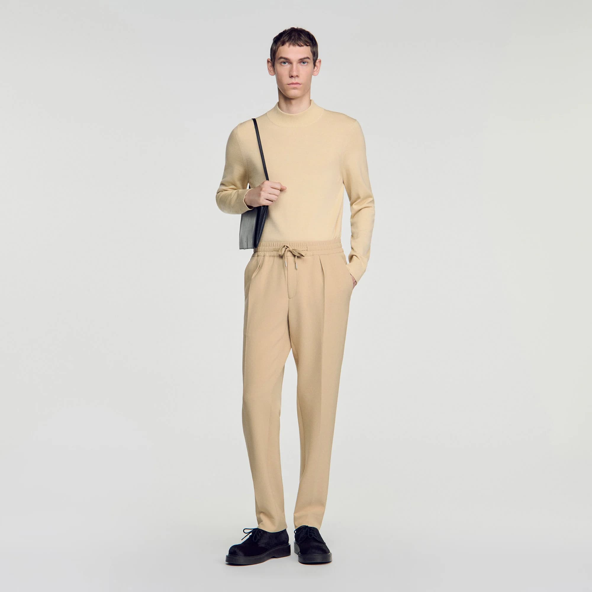 Pantalon droit élastiqué