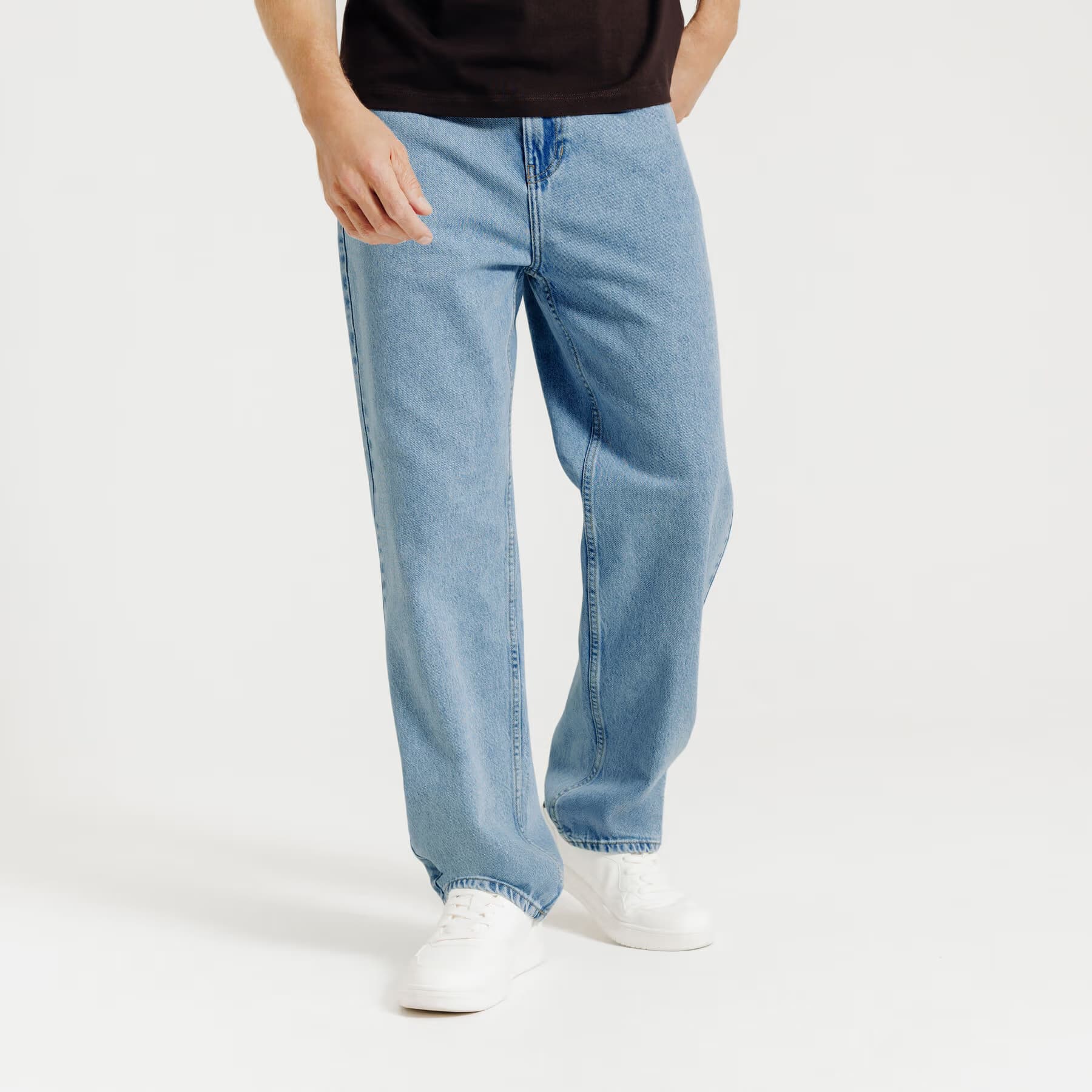 Jean baggy 100% coton Bleu moyen