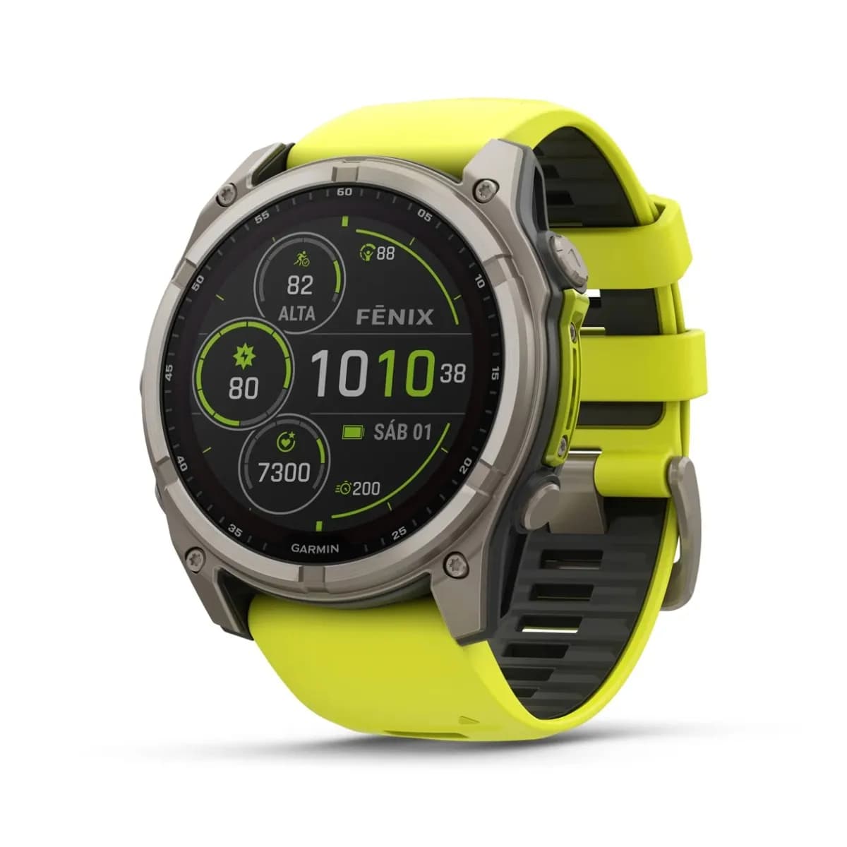 Montre Connectée Garmin Fenix 8 Solar Sapphire GPS 51mm Jaune