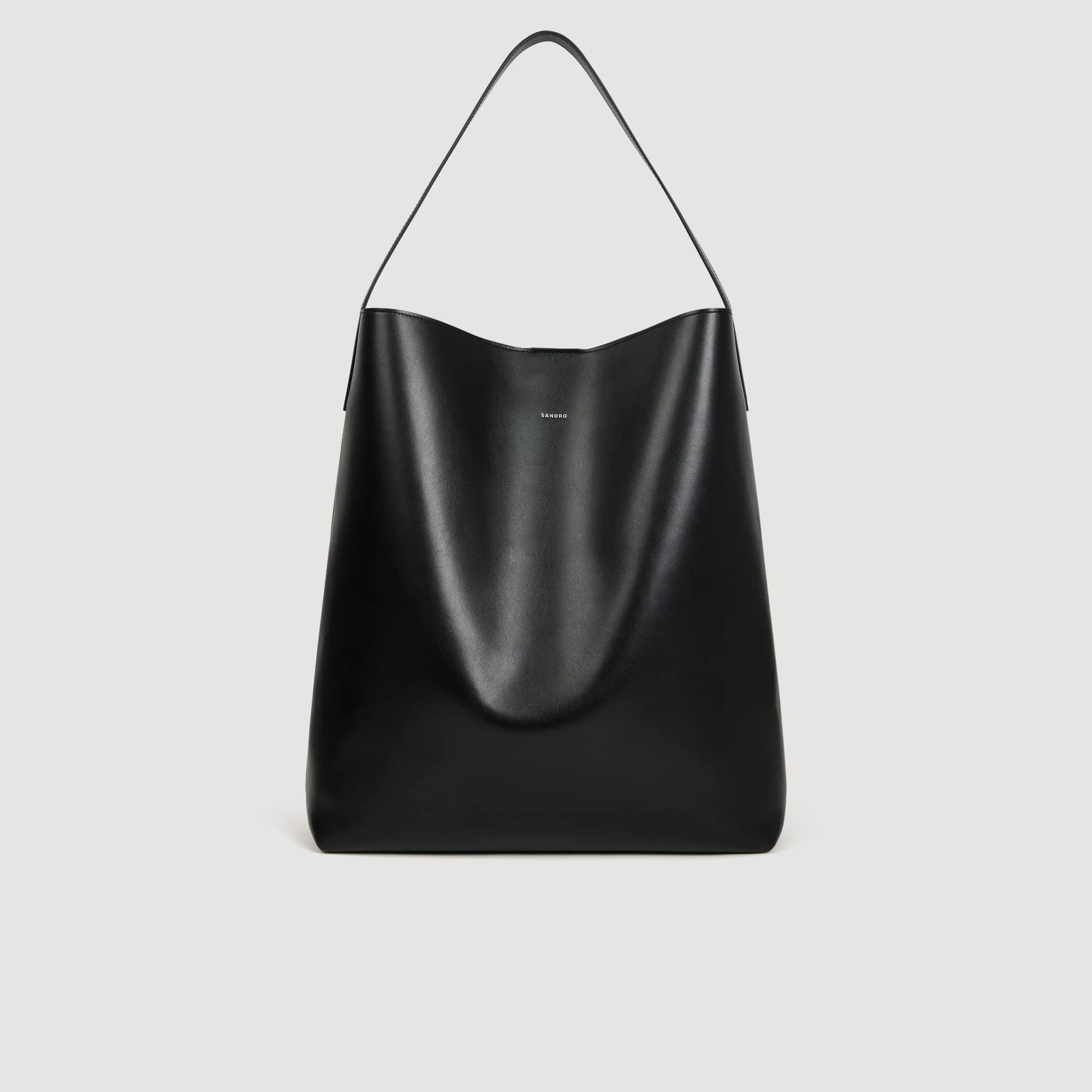 Sac hobo en cuir à logo