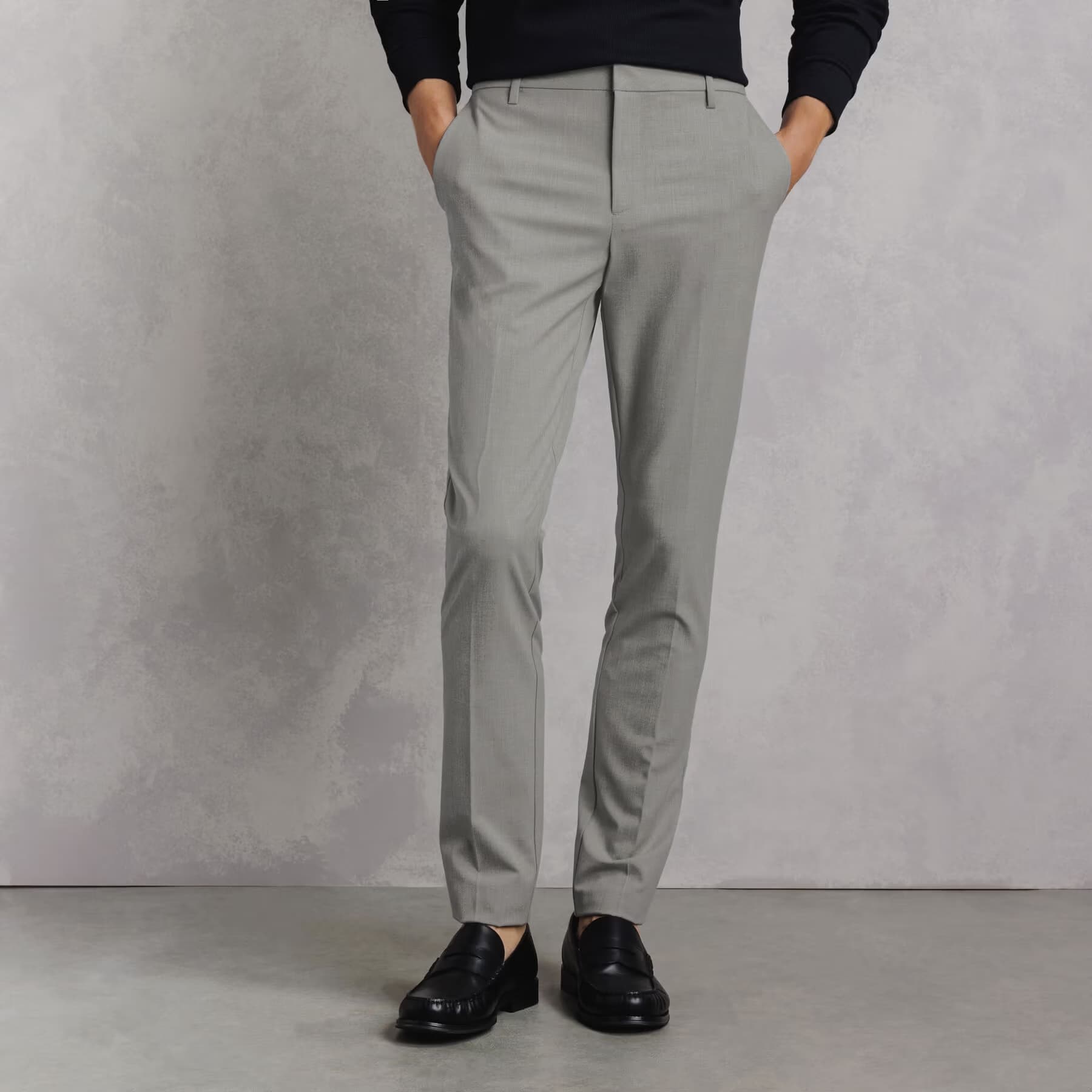 Pantalon chino slim Gris clair