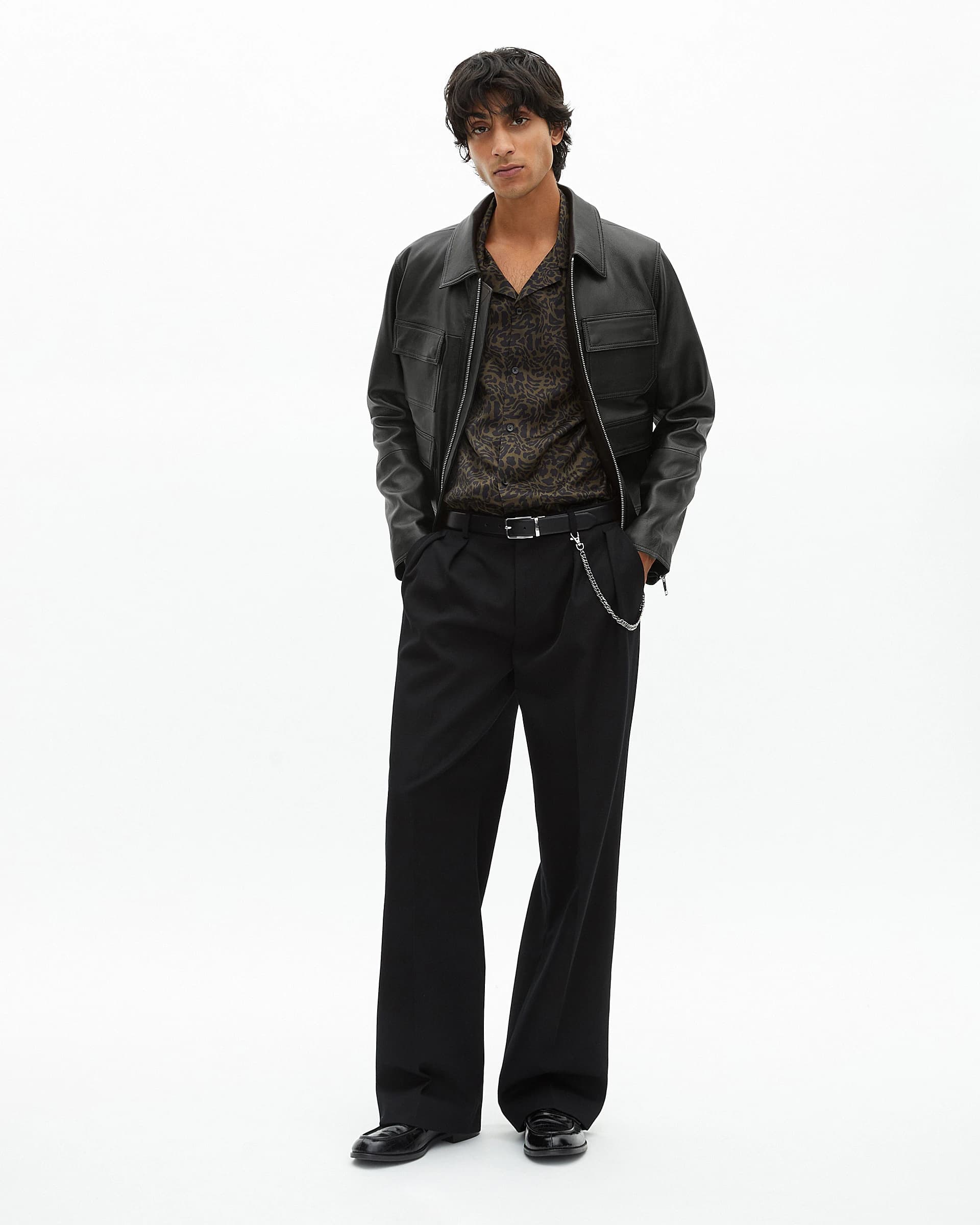 Trench simple boutonnage noir
