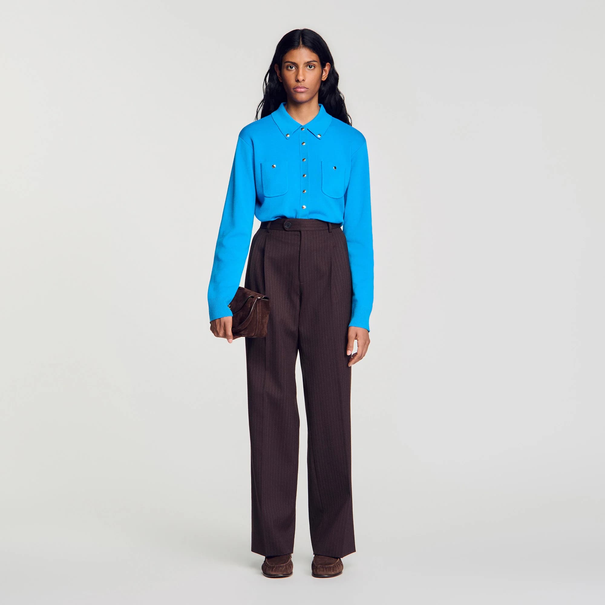 Pantalon droit à rayures